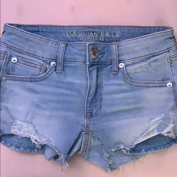 american eagle distressed jean shorts✨✨ - Picture 1 of 6